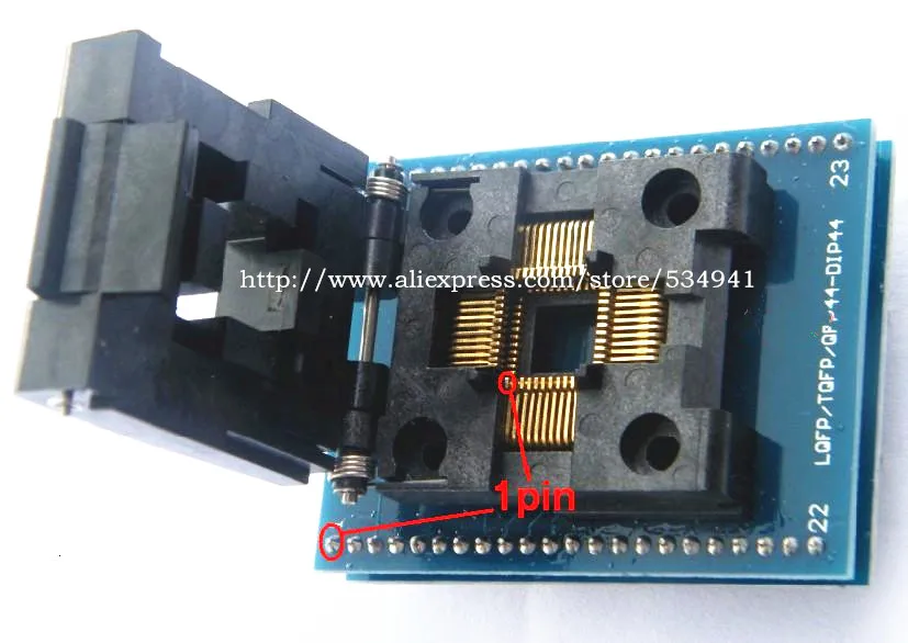 Высокое качество общего типа(pin1-Pin1) QFP44 TQFP44 LQFP44 к DIP44 адаптер гнездо программист IC тестовый адаптер