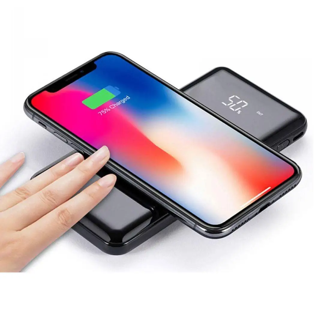 

20000mAh Power Bank Wireless Charger USB Power Bank for 5V/2.1A fast Charge Portable For Xiaomi Mi Iphone XS 6 7