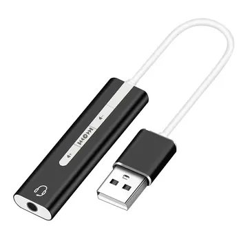 

Portable Size USB Type A To 3.5mm Stereo Jack Headset Audio Adapter Cable External Sound Card For Mobile Phones