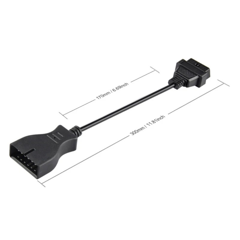 

2019 General Connector Adapter For 12 Pin GM12 To 16 Pin Car Diagnostic Cable For Vehicles Auto Scanner Adapter