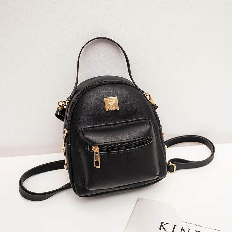 

Mini Backpack Women Korean Style PU Leather Shoulder Bag For BackPacks Multi-Function Small Bagpack FemaleTravel Phone Pouch