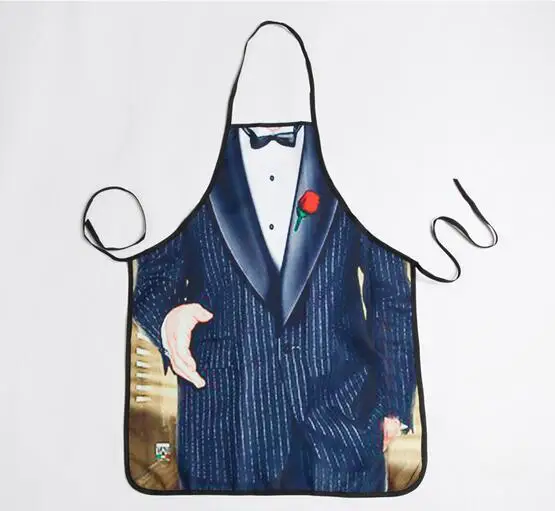 

FREE SHIPPING! new Gentleman printed Cooking Home Apron Novelty Apron