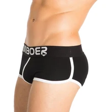 Сексуальные мужские трусы с буквенным принтом, дышащие шорты черного цвета, нижнее белье мужские плавки-трусы, Брендовые мужские трусы брифы, большие размеры m-xxl