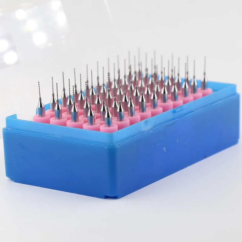 Hangxin 50 Pcs Carburo Di Tungsteno Pcb Incisione Drill Kit Router Di Cnc Di Legno Strumento Di Metallo Di Taglio 0.5 Millimetri 0.6 Millimetri 0.7Mm 