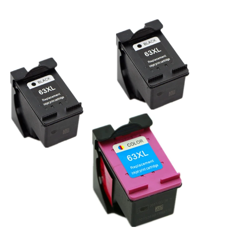 

3 pcs For HP 63XL 63 Ink Cartridge For HP Deskjet 2130 2132 3630 3632 1112 Officejet 3830 4650 4652 4652 ENVY 4516 4512 4520