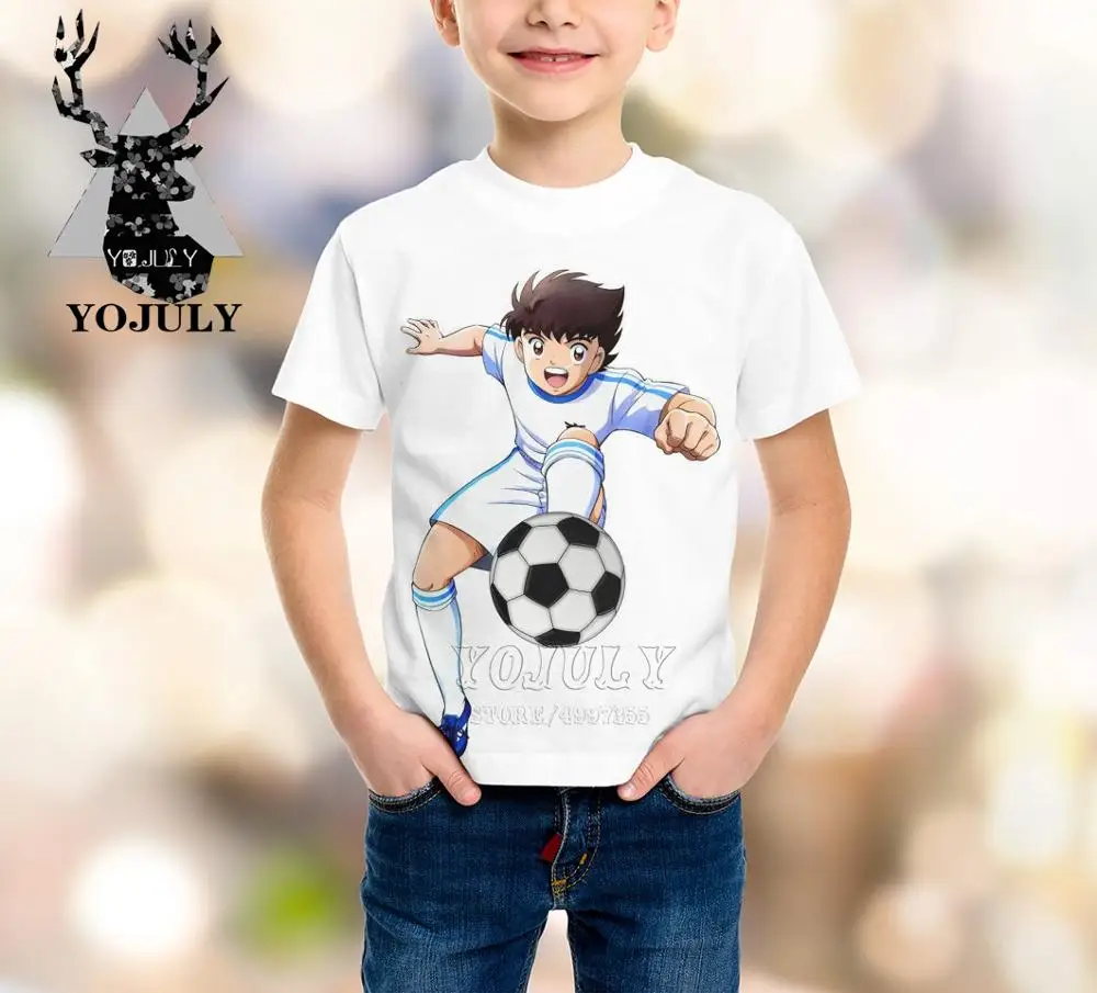 

YOJULY Captain Tsubasa Anime baby boys girls teens 3D print kids clothes children's t shirt hot sale Fashion Modis top tees A222