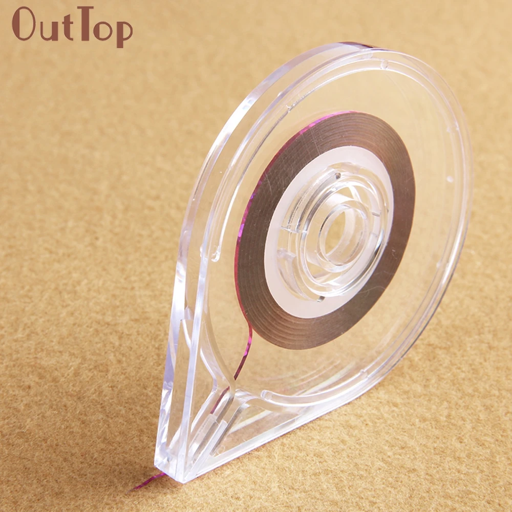 

OutTop New Arrival Line Round Nail Rolls Striping Layer Case Box Tools For Nail Art decoration