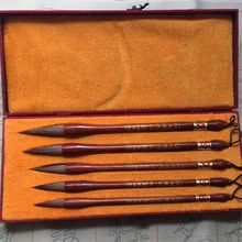 5 шт./компл. Топ китайской каллиграфии кисти ласка Покраске Волос Щетки для Книги по искусству ist каллиграфия Книги по искусству питания TYH каллиграфия пера подарочный