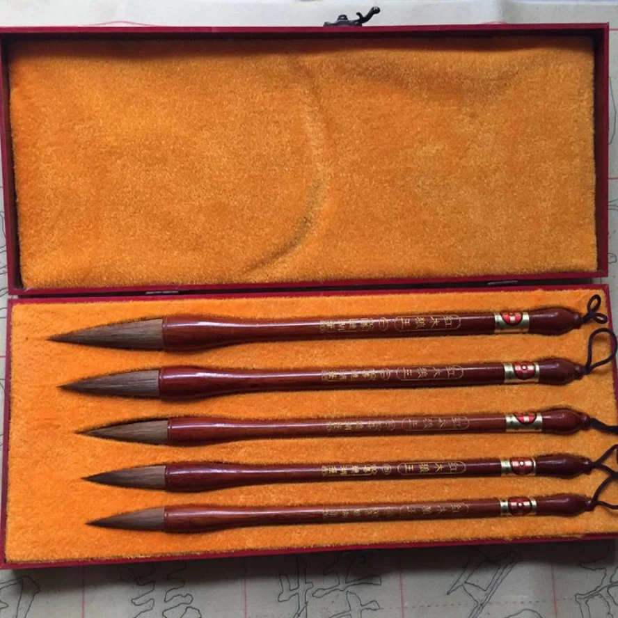 Buy 5pcs/set TOP Chinese Calligraphy Brushes Weasel