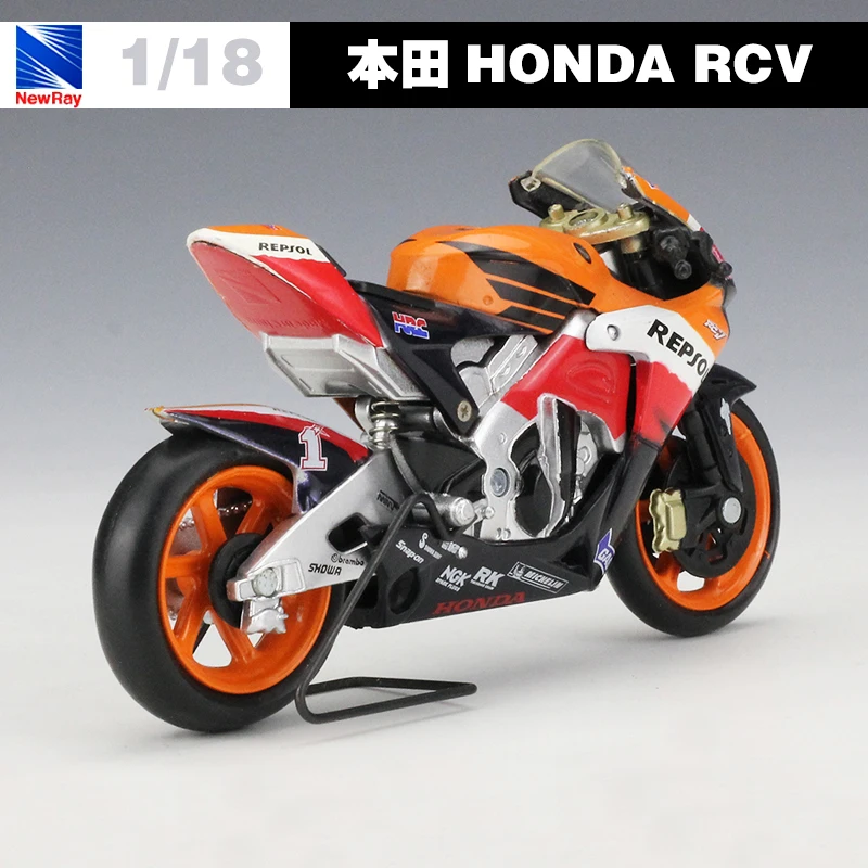 1:18 HONDA дистанционного управления RCV № 1 модель мотоцикла HONDA дистанционного управления RCV Moto GP литья под давлением Moto для хранения детских игрушек, подарки на день рождения;