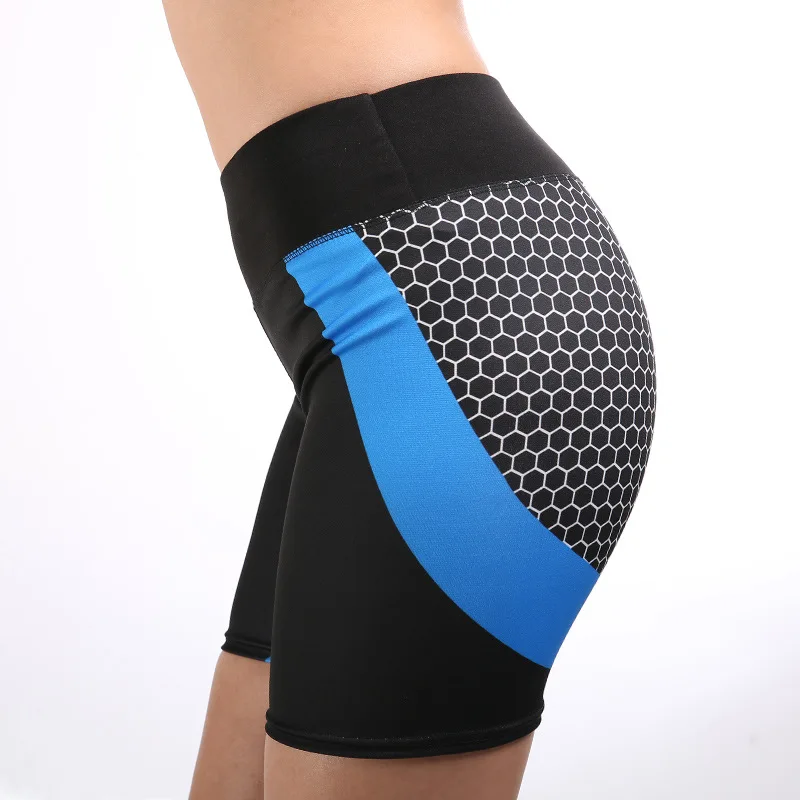 

2019 New Women Patchwork Elastic Sport Yoga Shorts Stretch Low Waist Bandage Fitness Running Dry Quick Short Pants