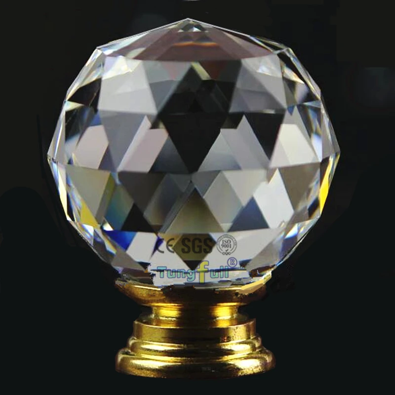 Модный Стиль 35 мм Cut Faces Шаровые Мебель Ручки Кухонные Шкафы Тянуть Ручки(China (Mainland))