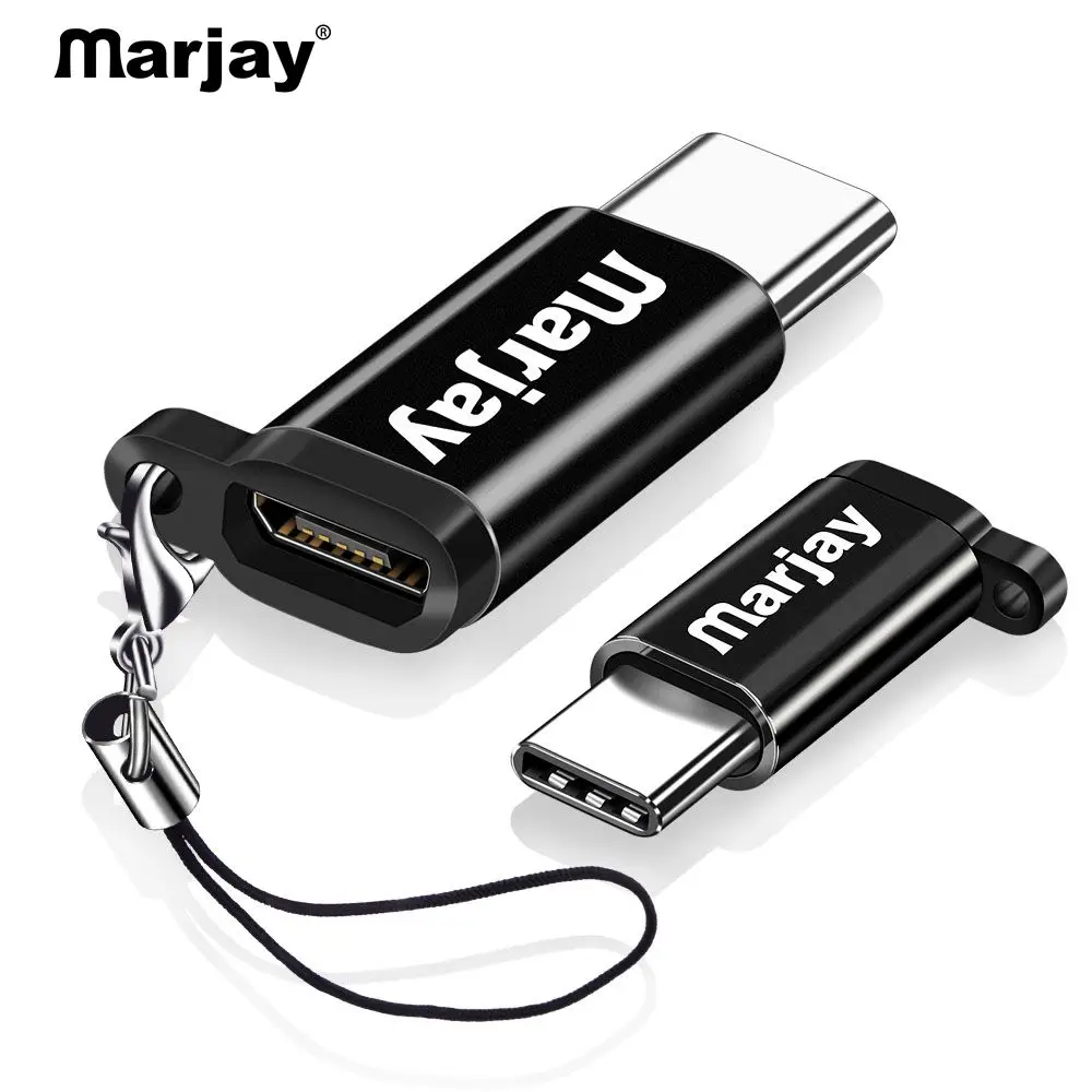 Marjay OTG Type C адаптер USB к Micro кабель Thunderbolt 3 для Macbook Pro Samsung S9 One plus USBC|Переходники и