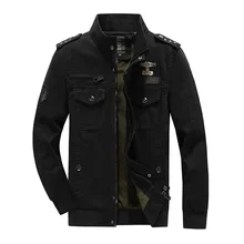 Высокое качество Мужские куртки пальто классические военные куртки пальто вышивка черный зеленый хаки стоячий воротник мужские куртки пальто