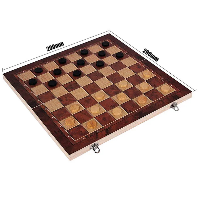 3 в 1 игровая деревянная доска набор Компендиум игры шахматы нарды шашки YH-17