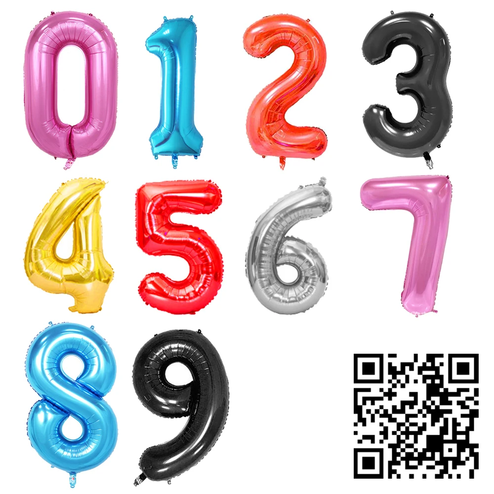 

1pc 30/40inch Aluminium Foil Number Ballons Accessories Kids Event Festive Supplies Birthday Party Decoration Wedding Balloons