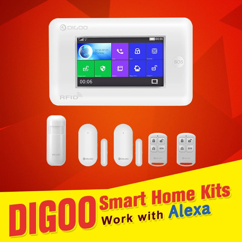 

[CN US Warehouse] Digoo DG-HAMA Domotica support Alexa Compatible WIFI Home Kits System Smart Home Automation Black White