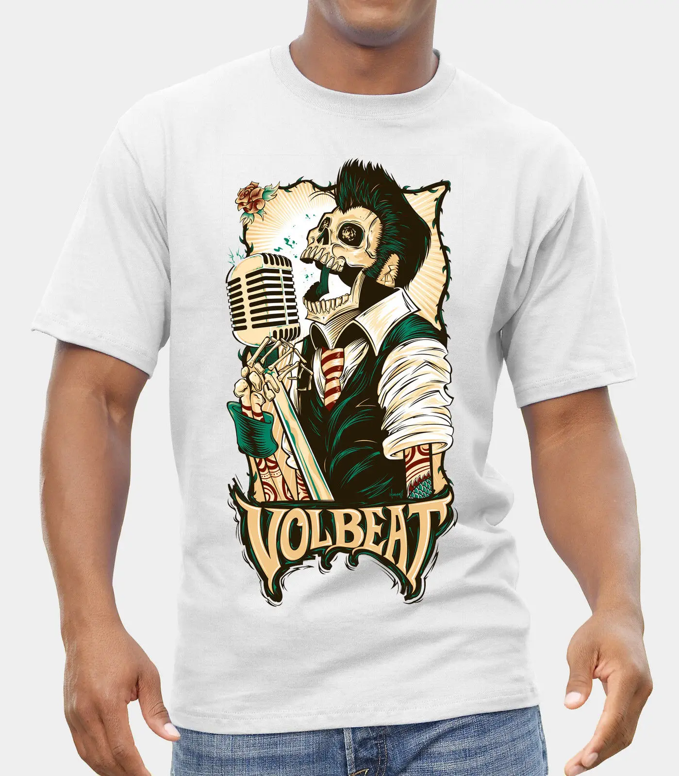 Volbeat Band Logo Rock 'N' Roll Metal T 