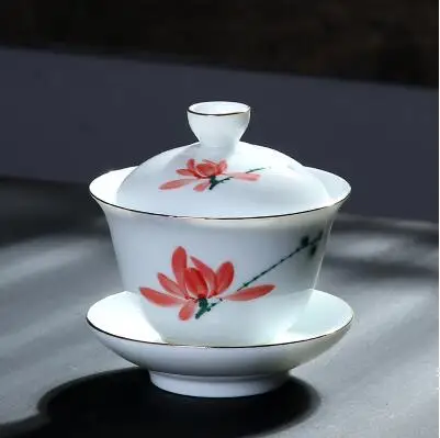 TANGPIN керамический чайник gaiwan расписанная вручную чайная чашка из фарфора китайские чайные наборы кунг-фу - Цвет: Style C