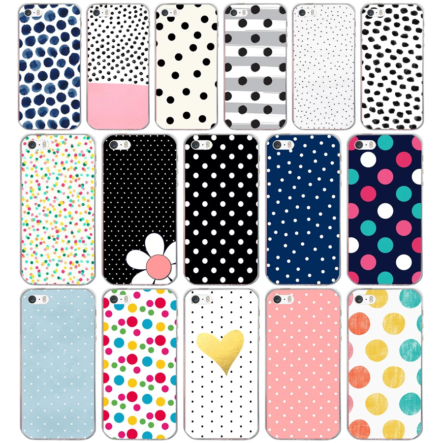 

67G Polka Dots For Cases iPhone 5 5s se Phone Case Pattern Soft TPU Silicone Cover For Apple iPhone 5 5s se Case