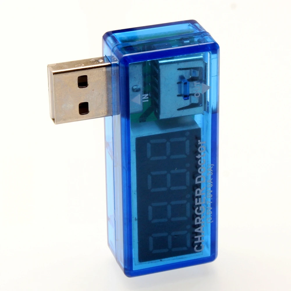 USB зарядное устройство Doctor-In-line напряжение и измеритель тока светодиодный дисплей
