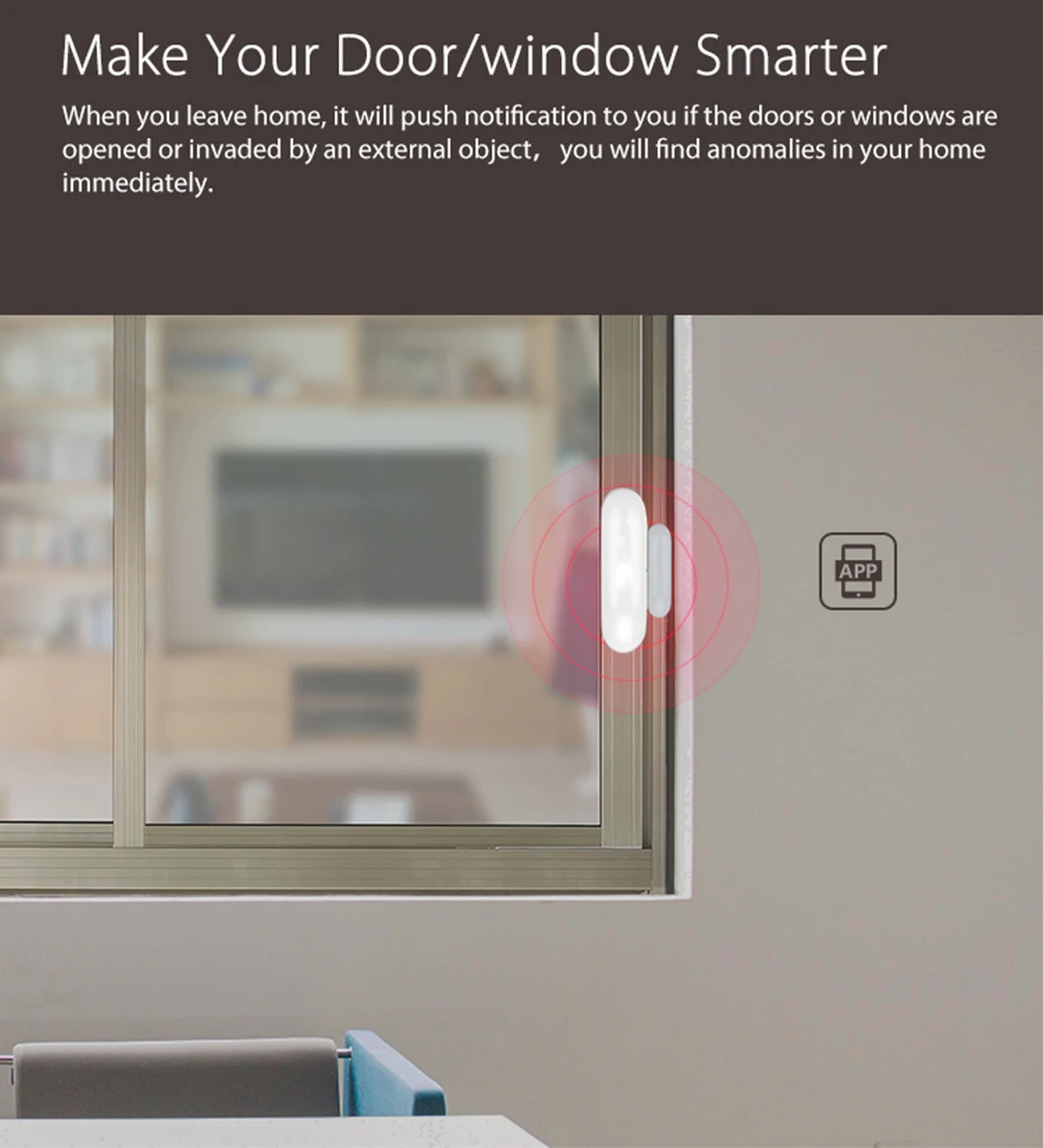 Туя умный дом двери окна контакт сенсор Wi Fi приложение уведомления оповещения батарея работает работать с IFTTT Alexa Google дома