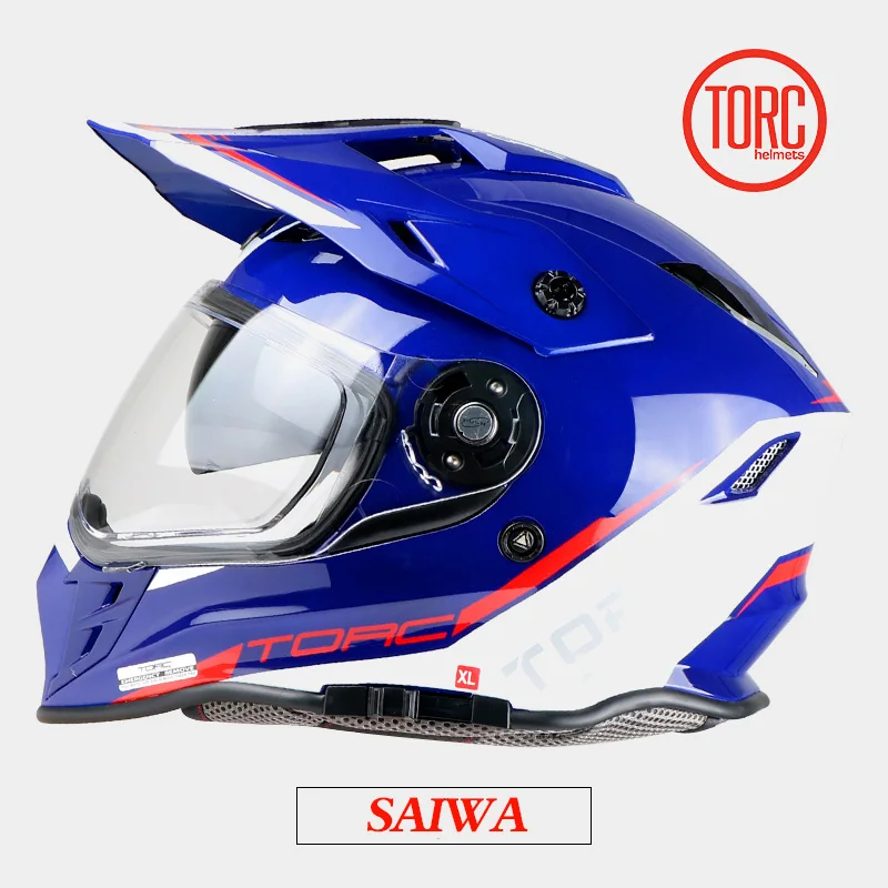 Гривна мотоцикл анфас мотоциклетный шлем Casco двойной линзы motorcross бездорожью шлем gearracing Мода Профессиональный T331 - Цвет: Blue Ceva