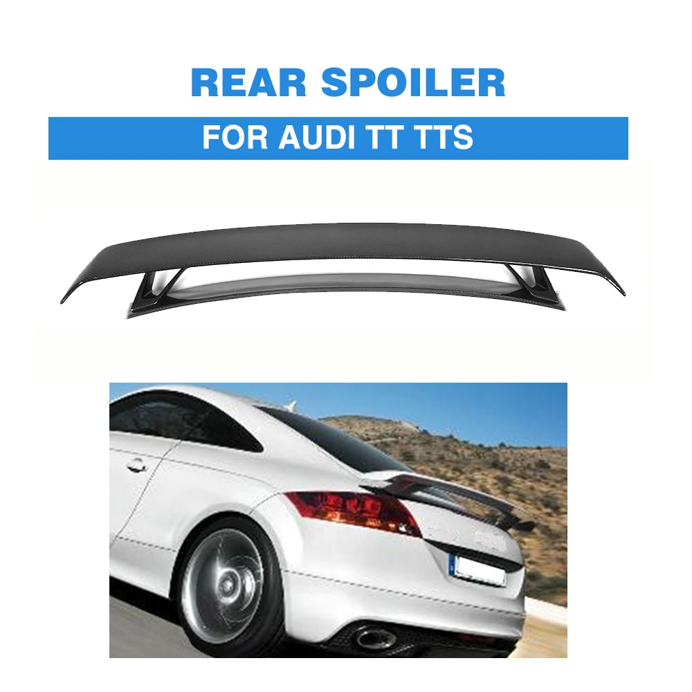 

Carbon Fiber / FRP Black Rear Trunk Boot Double-Deck Spoiler Wing for Audi TT MK2 8J TTS Coupe Convertible 2 Door 08-14
