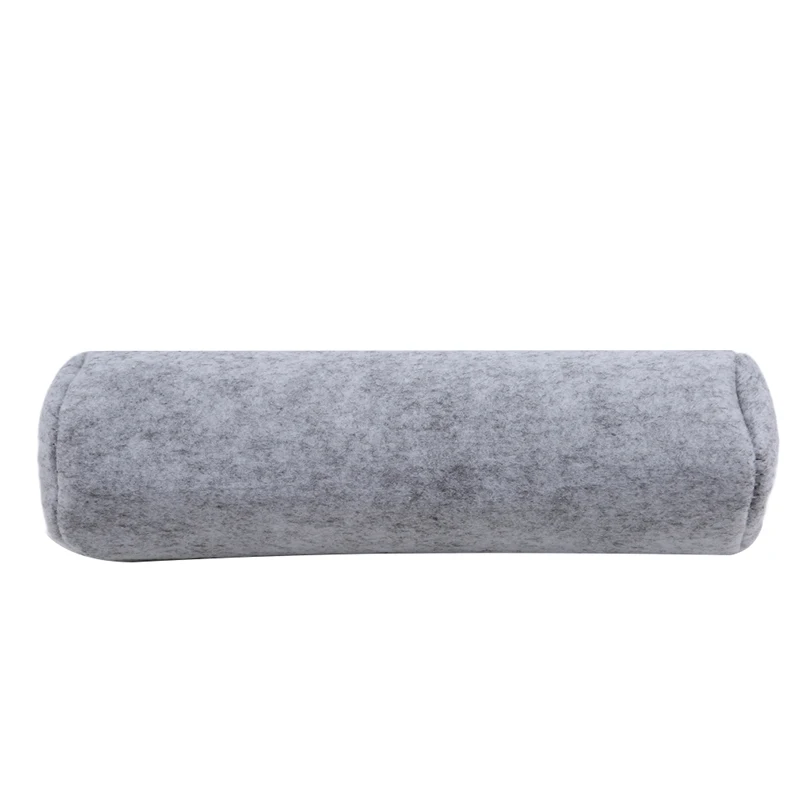 light grey Многофункциональная цилиндрическая стильная сумка для ручек, Большая вместительная сумка для канцелярских принадлежностей, фетровый держатель для ручек, портативная Студенческая сумка для хранения дома и офиса - Цвет: light grey