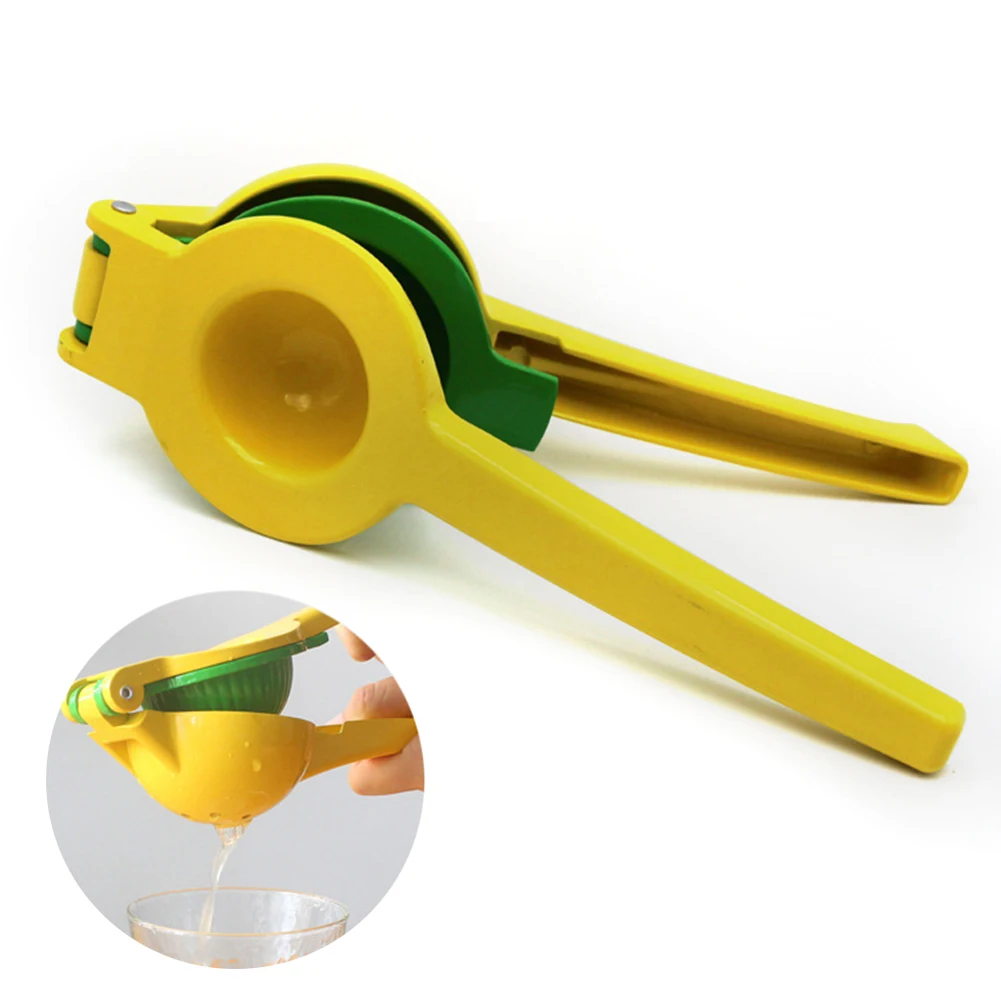 Цвет: желтый Lemon Squeezer Aluminum Alloy Orange Juicer Fruit Juice Reamers Fast Handle Press Multifunctional Tool Kitchen Tools Accessories - Цвет: Цвет: желтый