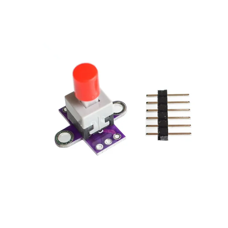 10pcs/lot MCU-010 With Lock Button Self-locking Switch Double Row Spare Parts | Электронные компоненты и