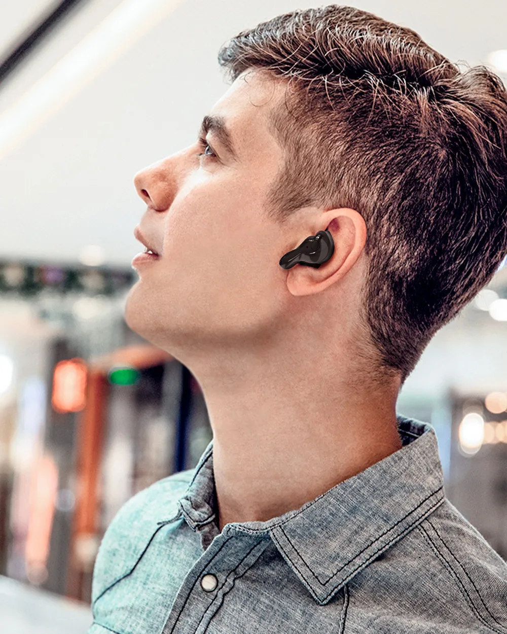 Bluetooth V5.0 СПЦ наушники стерео Беспроводной наушники спортивные вкладыши гарнитуры с Портативный Зарядное устройство коробка и микрофоном для iPhone Android