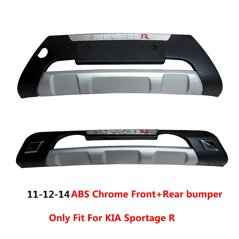 

Car Styling High Quality ABS Plastic Chrome Front Rear Bumper Cover Decoration Protection For KIA Sportage R 2011 To 2015