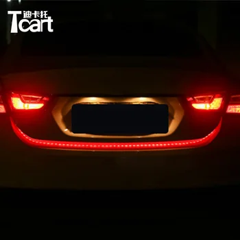 

Tcart LED Strip Lighting Rear Trunk Tail Light Dynamic Streamer Brake Turn Reverse flash follow Led Warning Light Signal Lamps