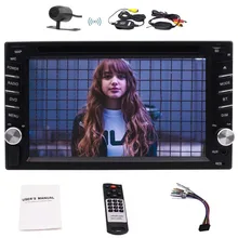 Wireless Camera+Automotive Double 2 Din Autoradio Car Stereo GPS Navigation Multimedia Headunit In Dash Car CD DVD Electronics