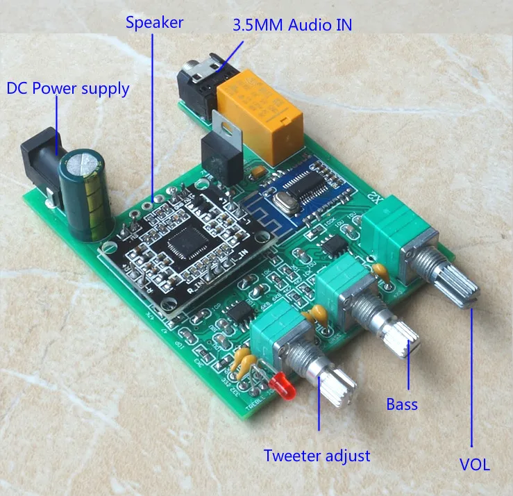 GHXAMP 15 Вт * 2 Bluetooth усилитель аудио Плата цифровой NE5532 твитер бас регулировка для 10 20