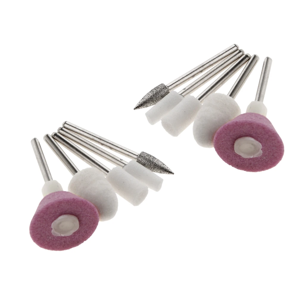 10 Safety Nail Drill Bit Manicure Pedicure Cuticle Clean File Polishing Head Professional Nail Art Bit