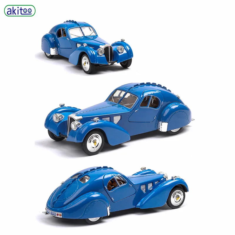 Akitoo Bugatti 57SC классическая модель автомобиля антикварная имитационная игрушечный