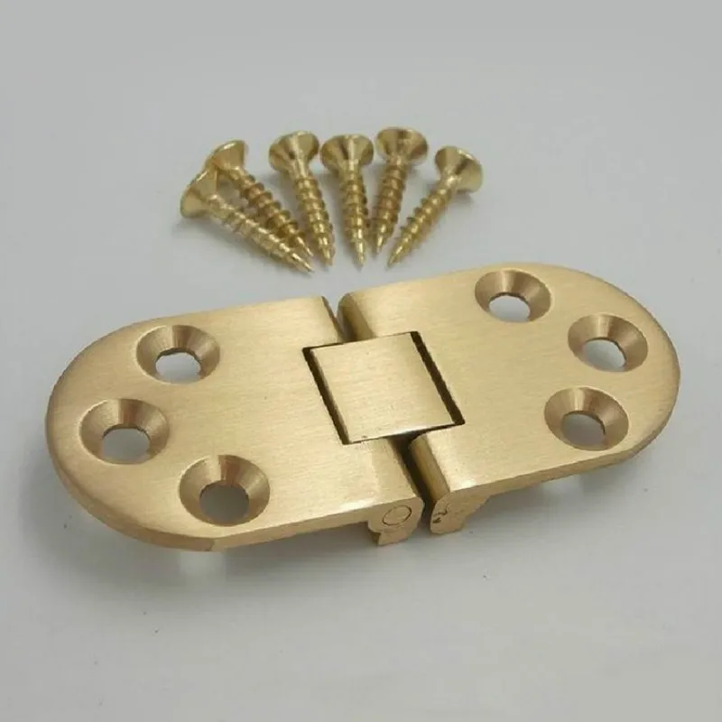 

1 Pcs/set Flip Round Table Pure Copper Furniture Hardware Accessories Hinge 180 Degree Flap Concealed Folding Table Hinge