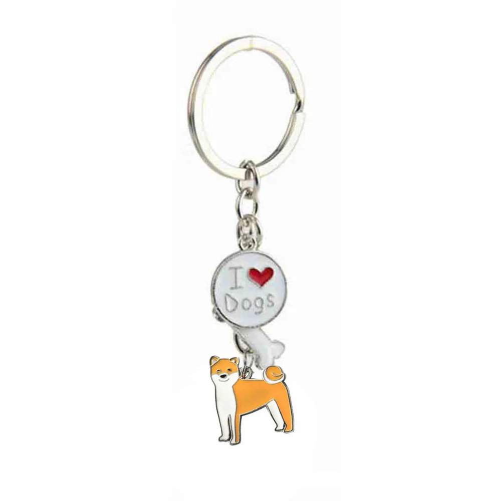 1 шт., брелок для ключей с надписью «I LOVE DOG» - Название цвета: A