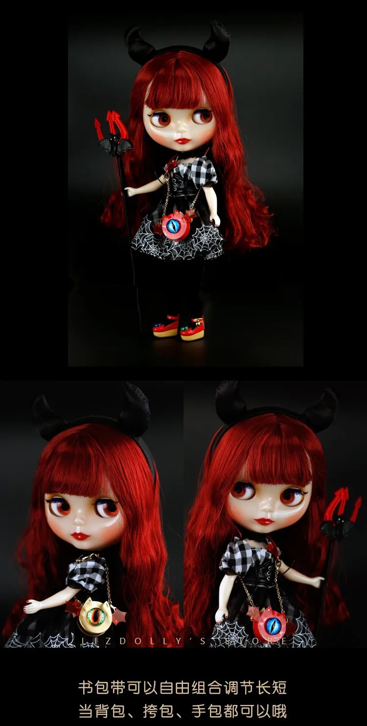 Blyth OB11 кукла сумки дьявол Кот пакет доступен для 1/6 куклы Blyth кукла азон Момоко лати 1/8 BJD YOSD куклы аксессуары