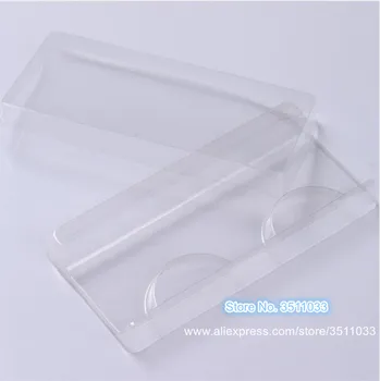 

100pcs Transparent Empty False Eyelashes Packing Box Clear Fake Eyelashes Refillable Container DIY Eyelashes Blister Package