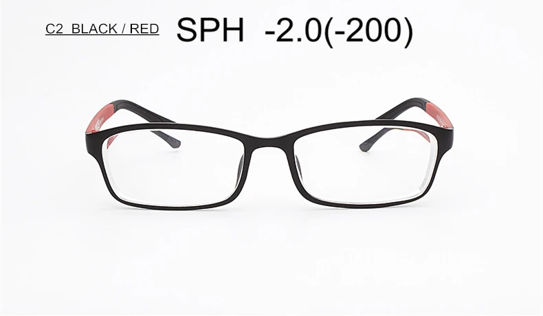 SUMONDY SPH-0,5 до-6,0 очки для близорукости для мужчин и женщин модный бренд TR90 оправа Очки для близоруких с диоптрией F168 - Цвет оправы: C2 (-2.0)
