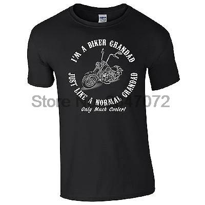 

Much Cooler! Grandad Biker T-Shirt - Club Motorcycle Chopper Granddad Retro Top