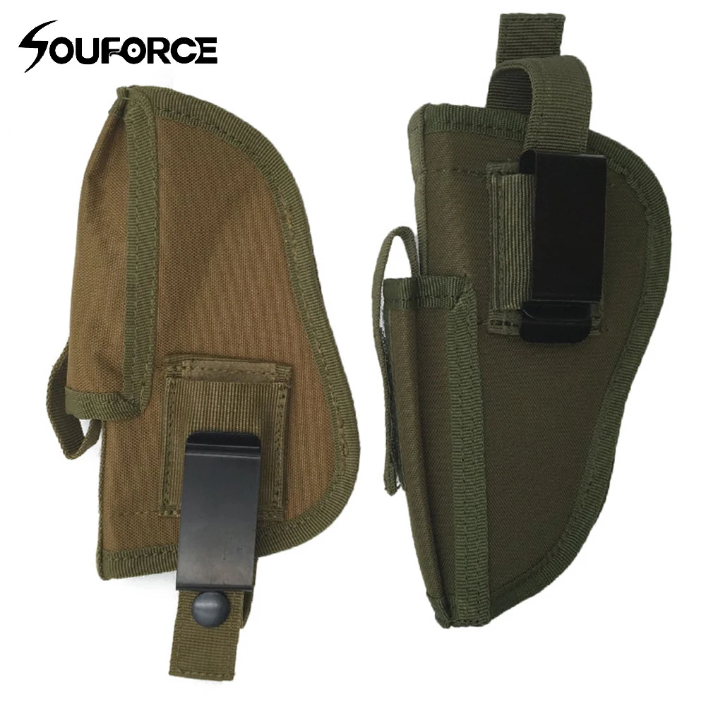 

Hunting Military Tactical Left Right Hand Gun Pistol Holster Shooting Airsoft Gun Pouch Mag Slot Holder Quick Release