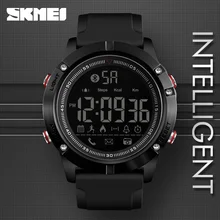 SKMEI спортивные цифровые наручные часы с Bluetooth, Модные Смарт-часы для мужчин, шагомер, удаленная камера, светодиодный, военные часы, Relogio