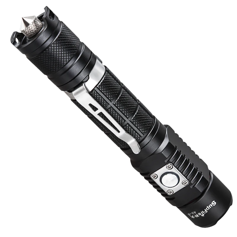 Supfire Flashlight USB Torch Linterna Led Car Flash Light 2300lm Camping 18650 Rechargeable Lamp A3