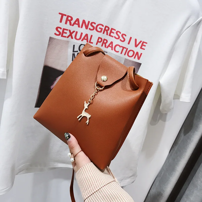 Мода милый сумка мешок лань Для женщин Курьерские сумки Сумка bolsa feminina|Сумки с