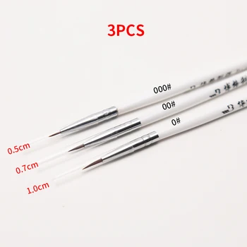 

3Pcs/Set Watercolor Paint Brush Fine Hand-painted Hook Line Pen Round Tip For Drawing Student Gouache Oil Brush Art Supplies