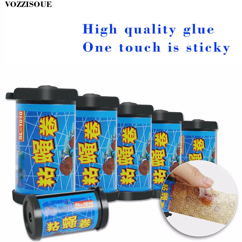 

6 Rolls Sticky Fly Paper Eliminate Flies Insect Bug Home Glue Paper Catcher Trap Fly Bug Mosquito Killer Buzz Fly Trap Device